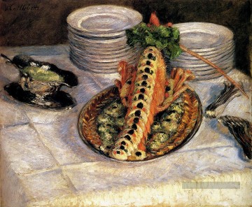 Gustave Caillebotte œuvres - Nature morte à l’écrevisse Gustave Caillebotte